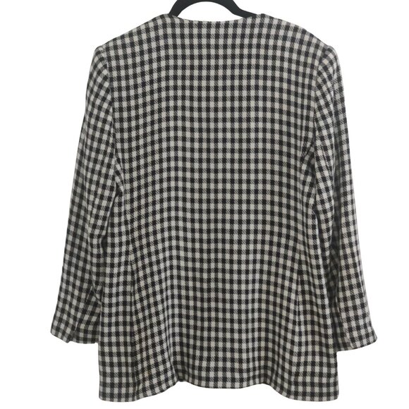 💙Vintage Karen Ellis Houndstooth Double-Breasted Blazer – Size 8 – Preowned - Picture 3 of 5